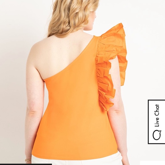 One Shoulder Ruffle Top - Picture 2 of 3